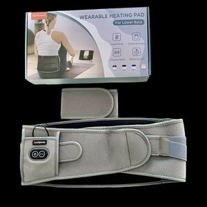 Gray Wearable Heating Pad for Lower Back
